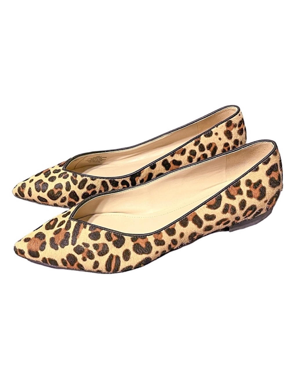 Marc Fisher Alany Calf Hair Leopard Print Flats Size 8